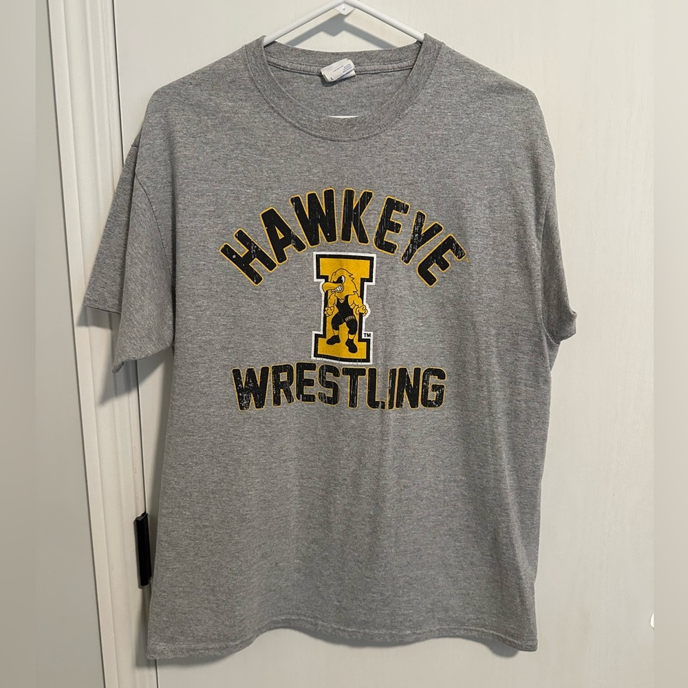 Port and Company Gray Hawkeye Wrestling Tee